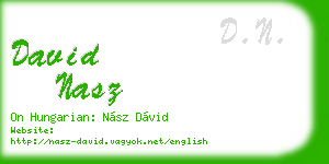 david nasz business card