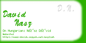 david nasz business card